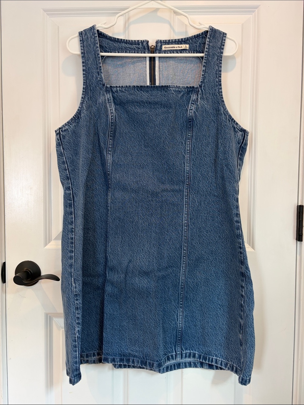 Abercrombie & Fitch Denim Pinafore Mini Dress